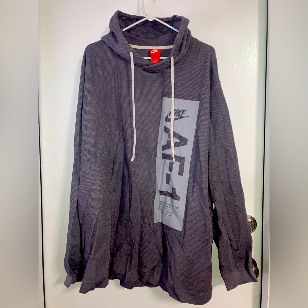Like New Nike Air Force 1 Waffle Knit Pullover Hoodie